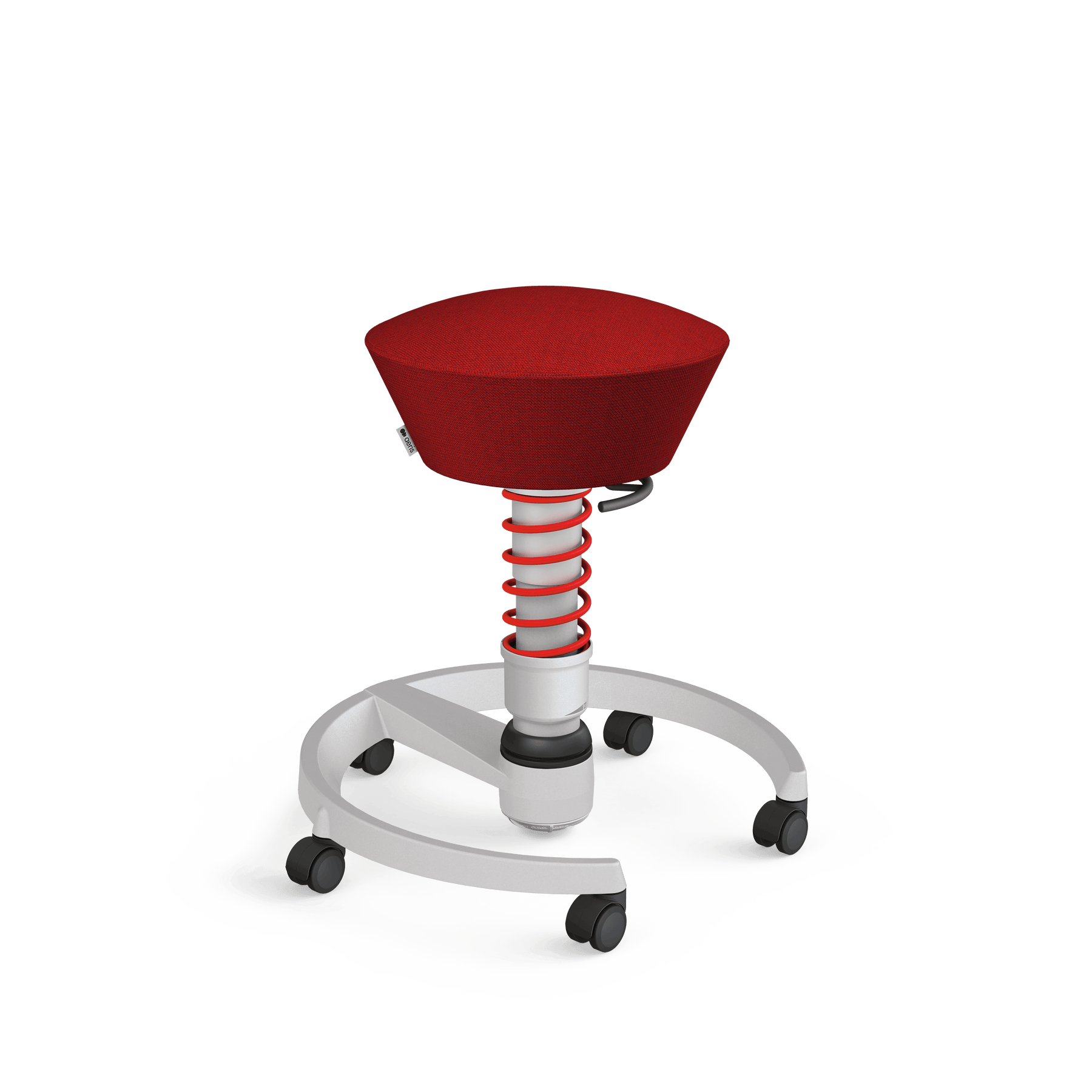 Aeris Swopper office stool with red spring. Buy now. Aerismotion